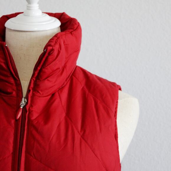 KENNETH COLE REACTION Women’s Red Puffy Down Vest Size M - Picture 5 of 8
